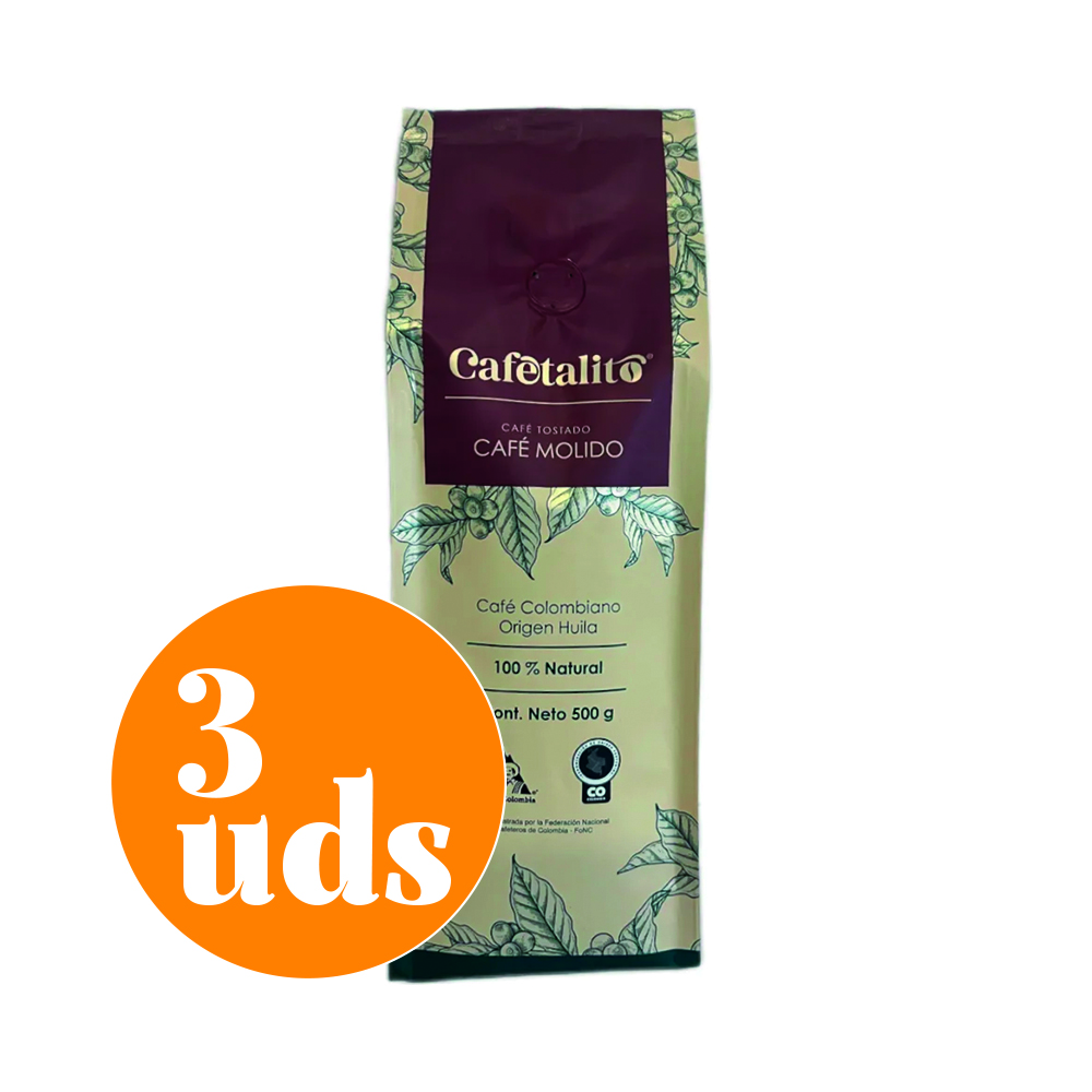 CAFETALITO MOLIDO 500grs X3 CAFETALITO MOLIDO 500grs X3